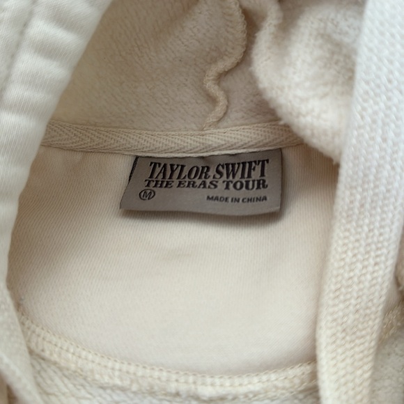 Taylor Swift Eras Tour Hooded Sweatshirt off white size medium - Picture 10 of 10